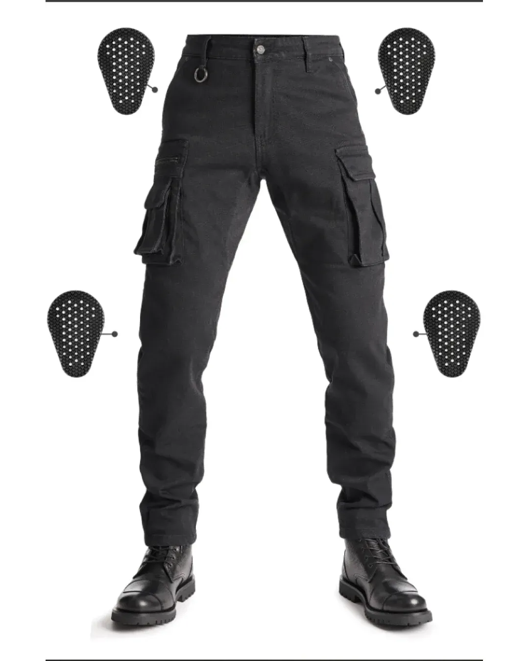 Мото дънки PANDO MOTO Desert Cargo Black Cordura®