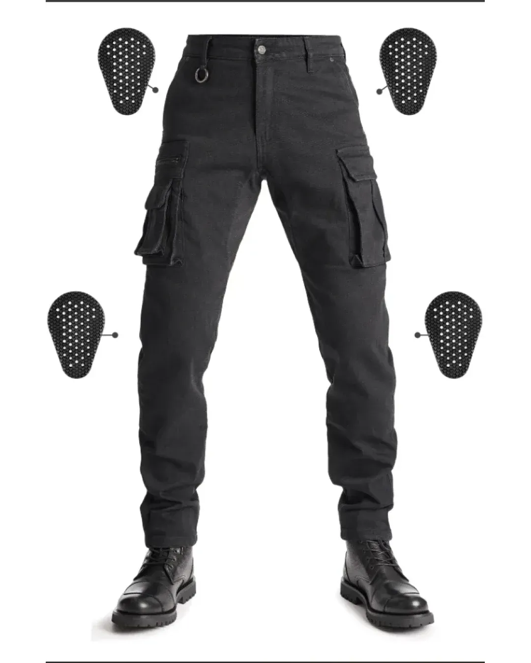 Мото дънки PANDO MOTO Desert Cargo Black Cordura® - LONG