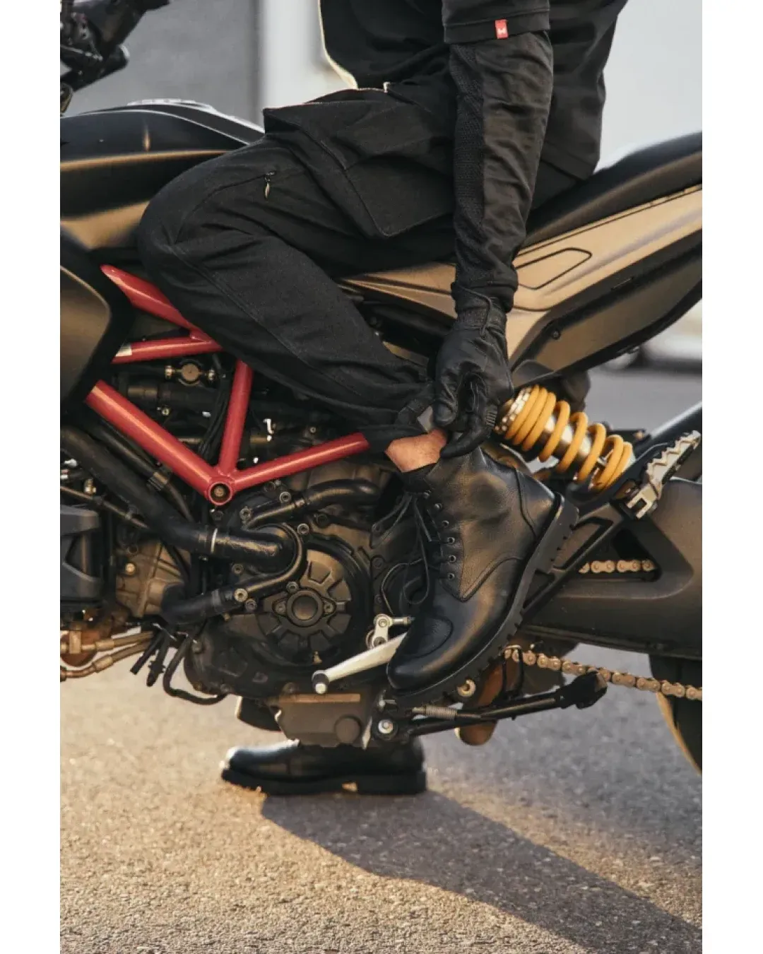 Мото дънки PANDO MOTO Desert Cargo Black Cordura® - SHORT
