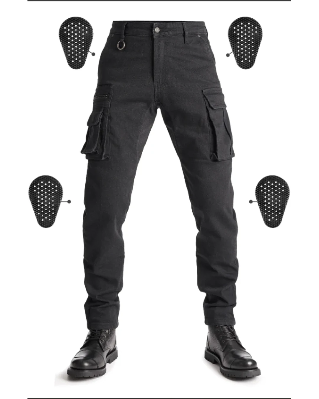 Мото дънки PANDO MOTO Desert Cargo Black Cordura® - SUPER LONG