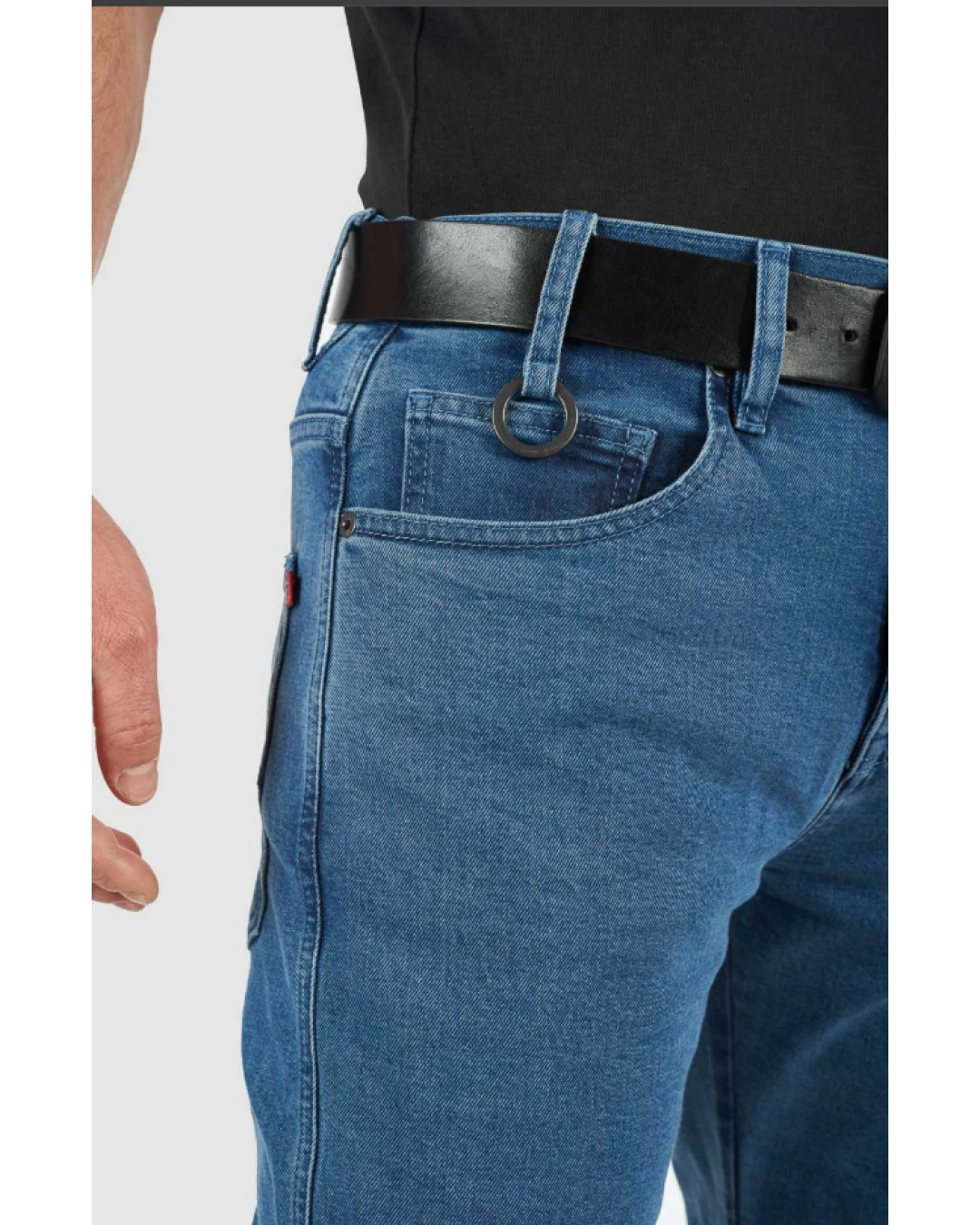 Мото дънки PANDO MOTO JAMES REGULAR BLUE - CORDURA®
