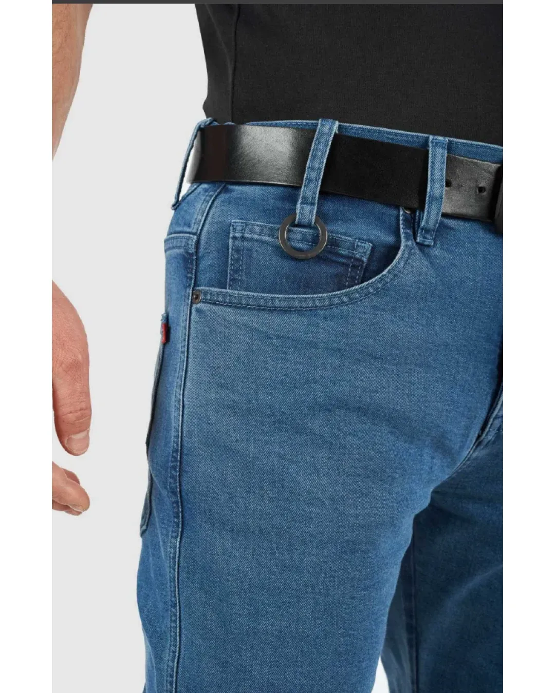 Мото дънки PANDO MOTO JAMES REGULAR BLUE - CORDURA®