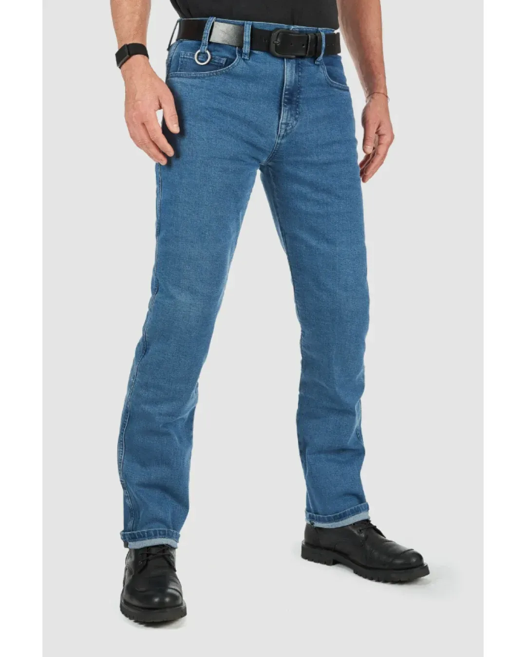 Мото дънки PANDO MOTO JAMES REGULAR BLUE - CORDURA®