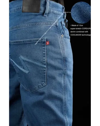 Мото дънки PANDO MOTO JAMES REGULAR BLUE - CORDURA® - LONG
