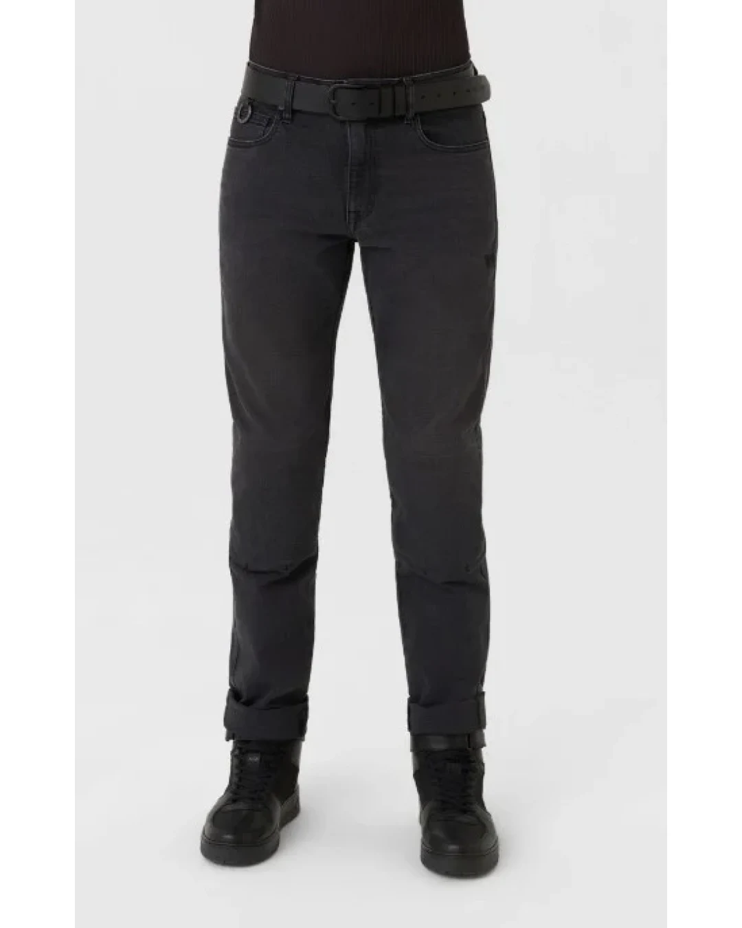 Мото дънки PANDO MOTO ROBBY BLACK LONG- Slim-fit Cordura®
