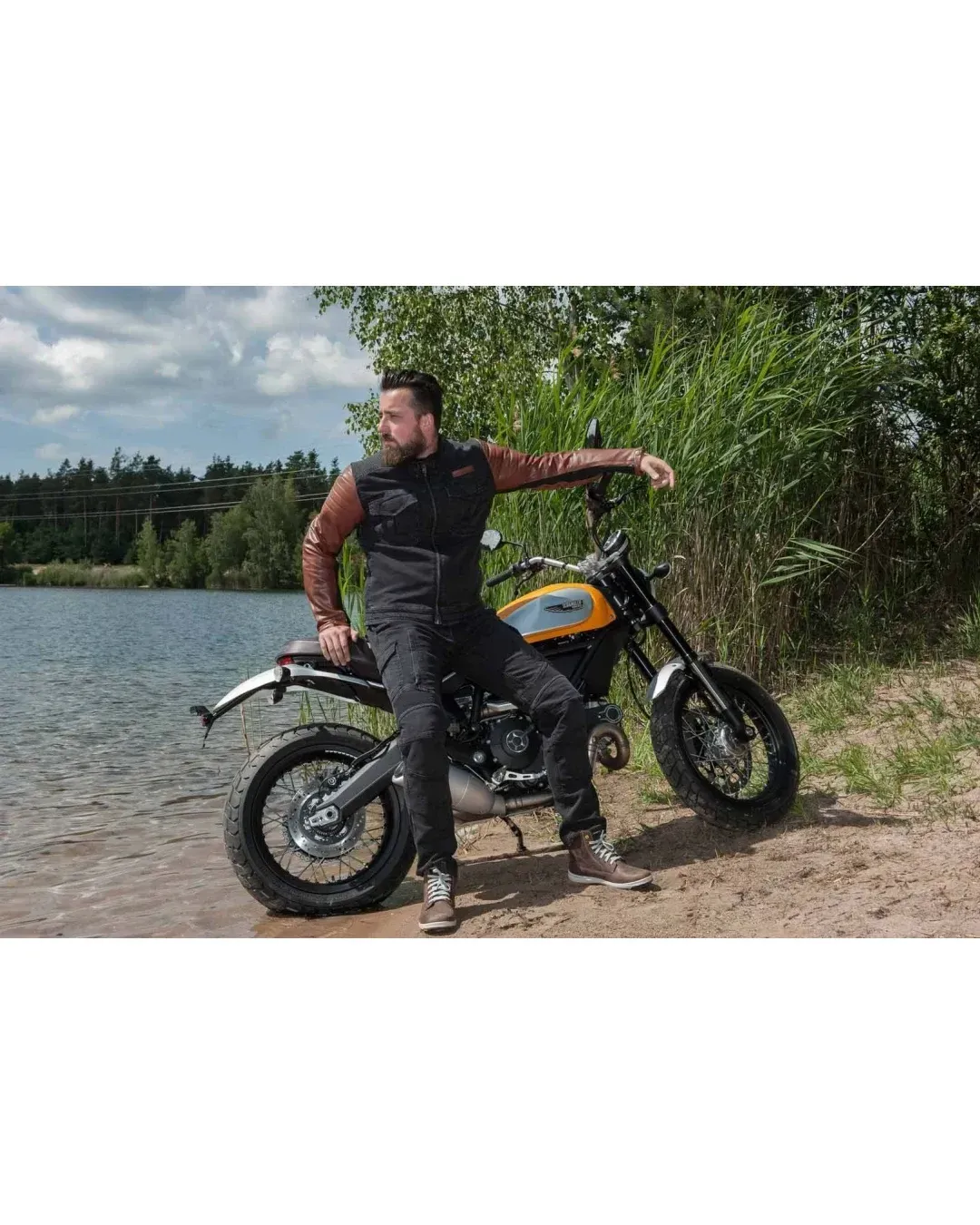 Мото дънки TRILOBITE 1664 ACID SCRAMBLER KHAKI 2.0