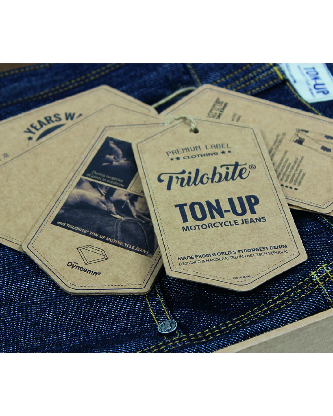 Мото дънки TRILOBITE 1860 TON-UP dark blue slim fit