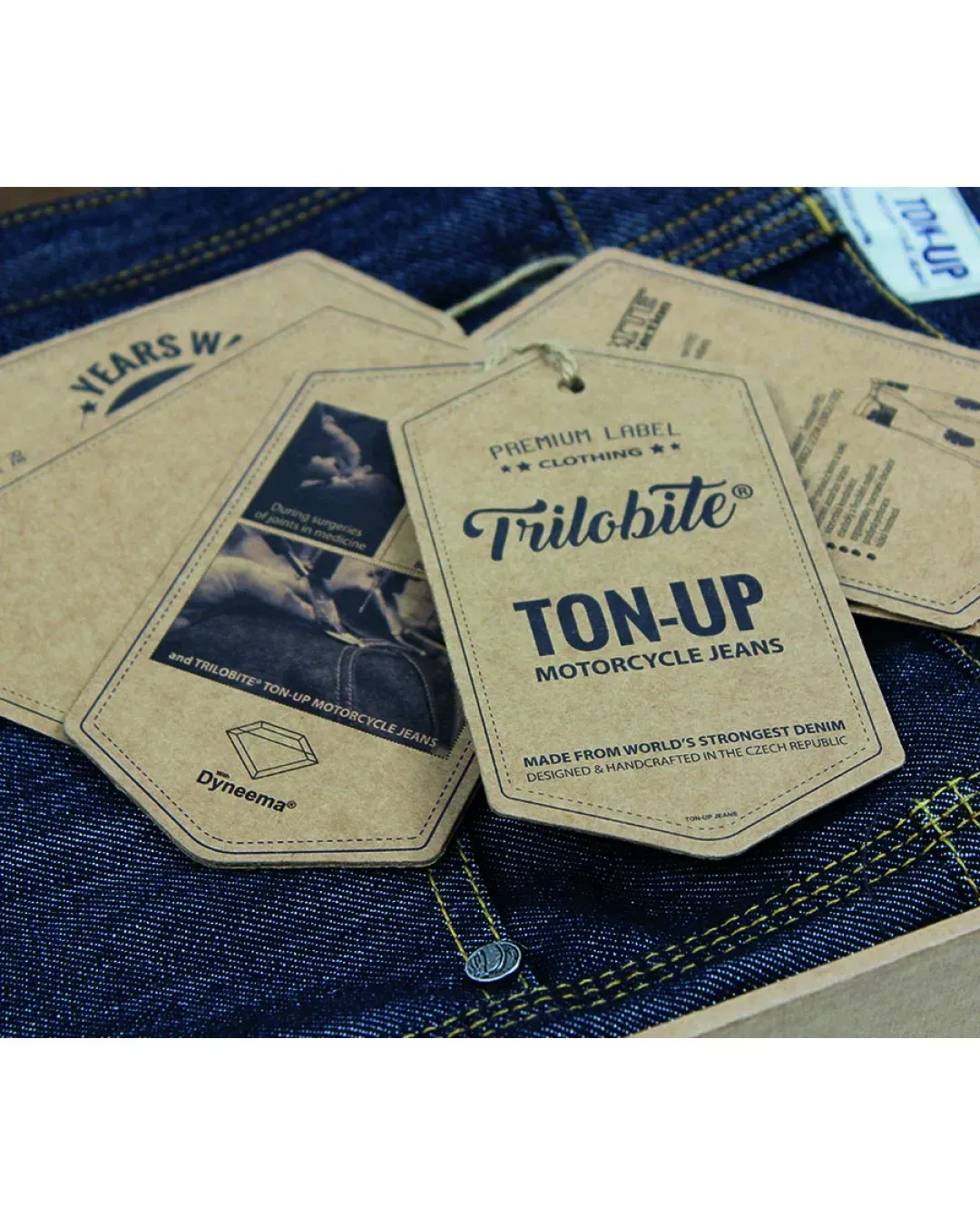 Мото дънки TRILOBITE 1860 TON-UP dark blue slim fit