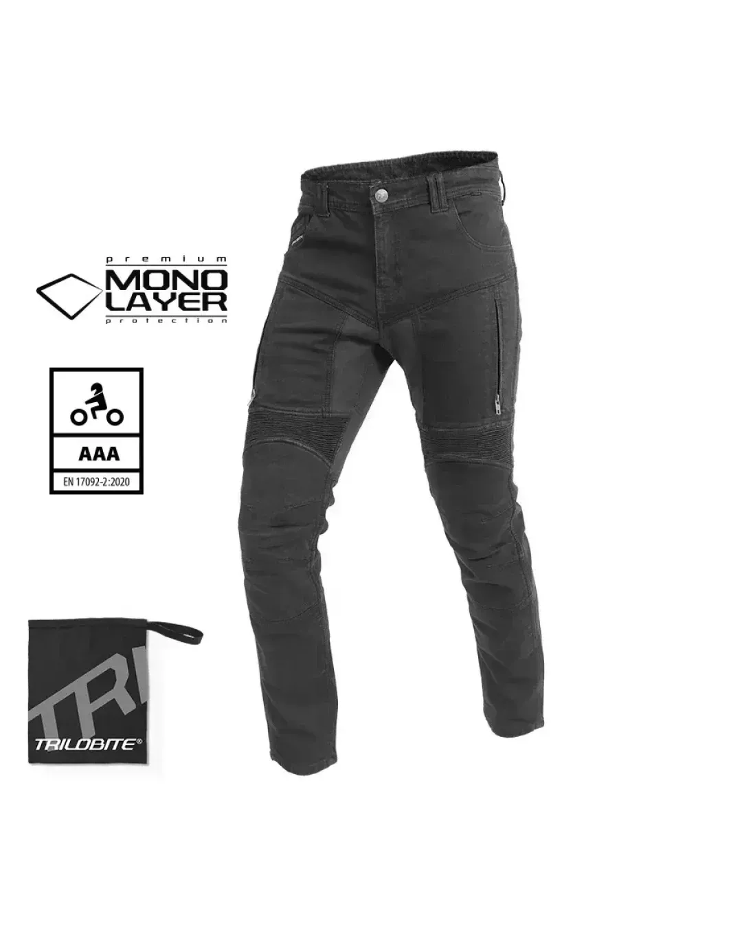Мото дънки TRILOBITE 2461 PARADO MONOLAYER AAA BLACK
