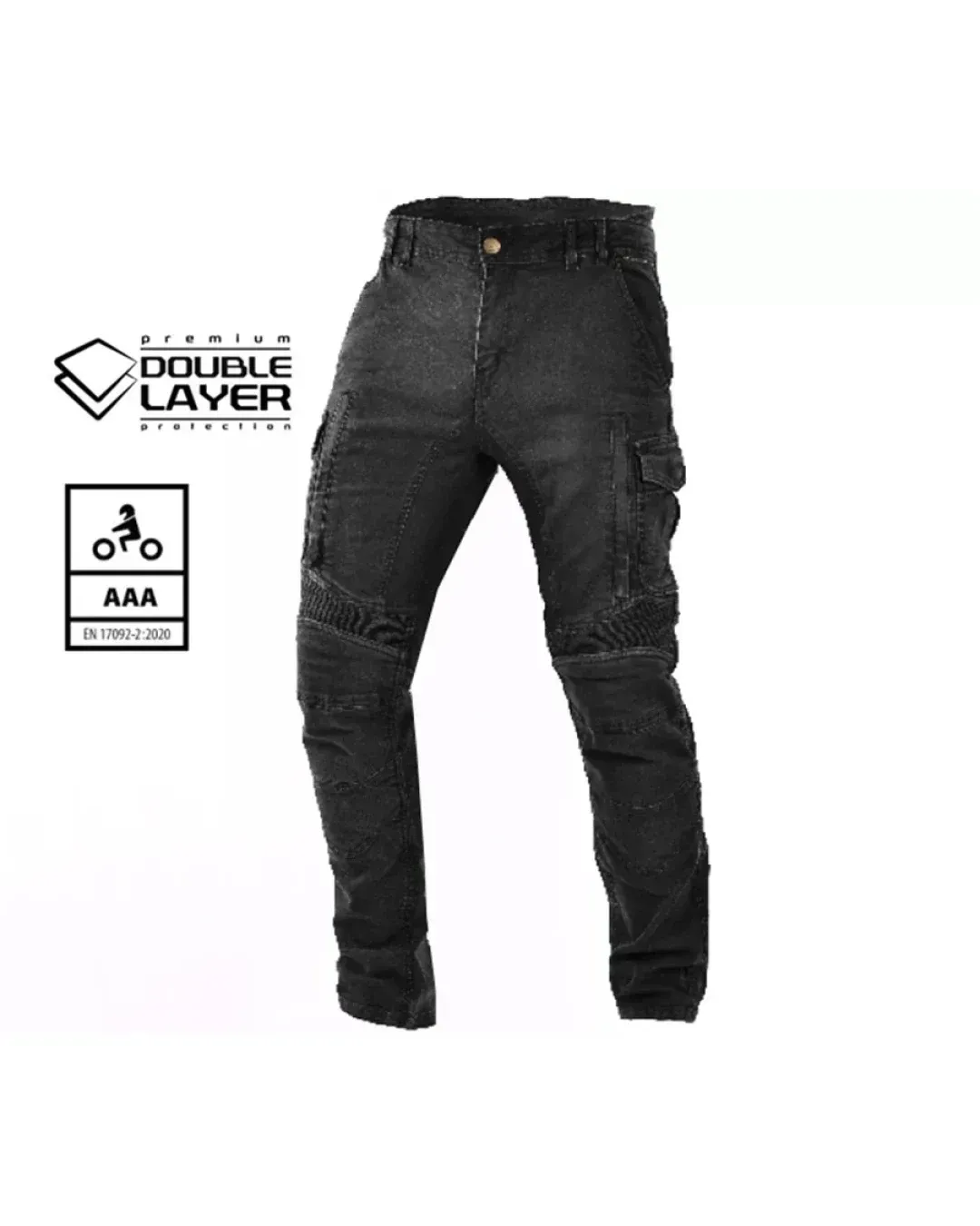 Мото дънки TRILOBITE 25604 ACID SCRAMBLER BLACK DOUBLELAYER AAA