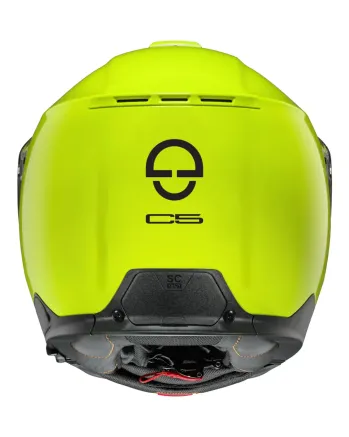 Модуларна каска Schuberth C5 Fluo Yellow (заден изглед)
