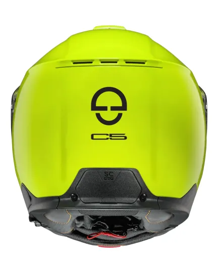 Модуларна каска Schuberth C5 Fluo Yellow (заден изглед)