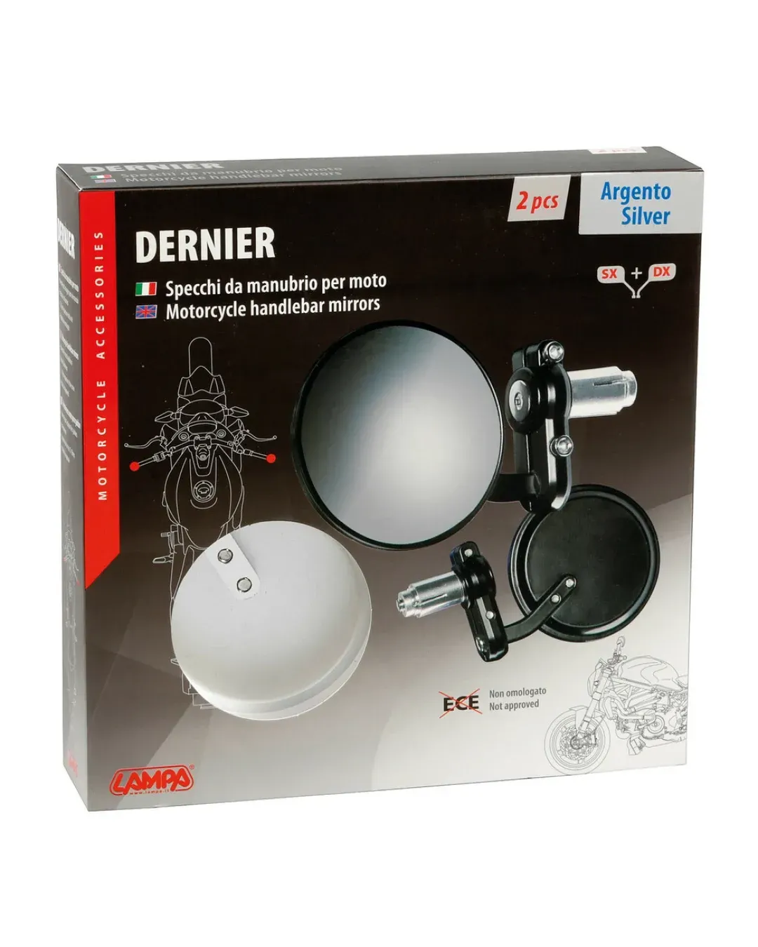Мото огледала LAMPA DERNIER ALUMINIUM 90492