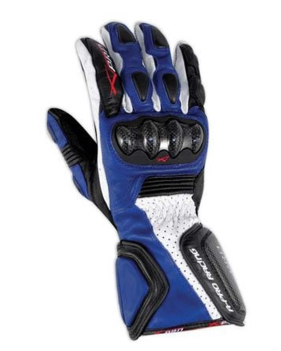 Мото ръкавици A-PRO TILT CARBON BLUE