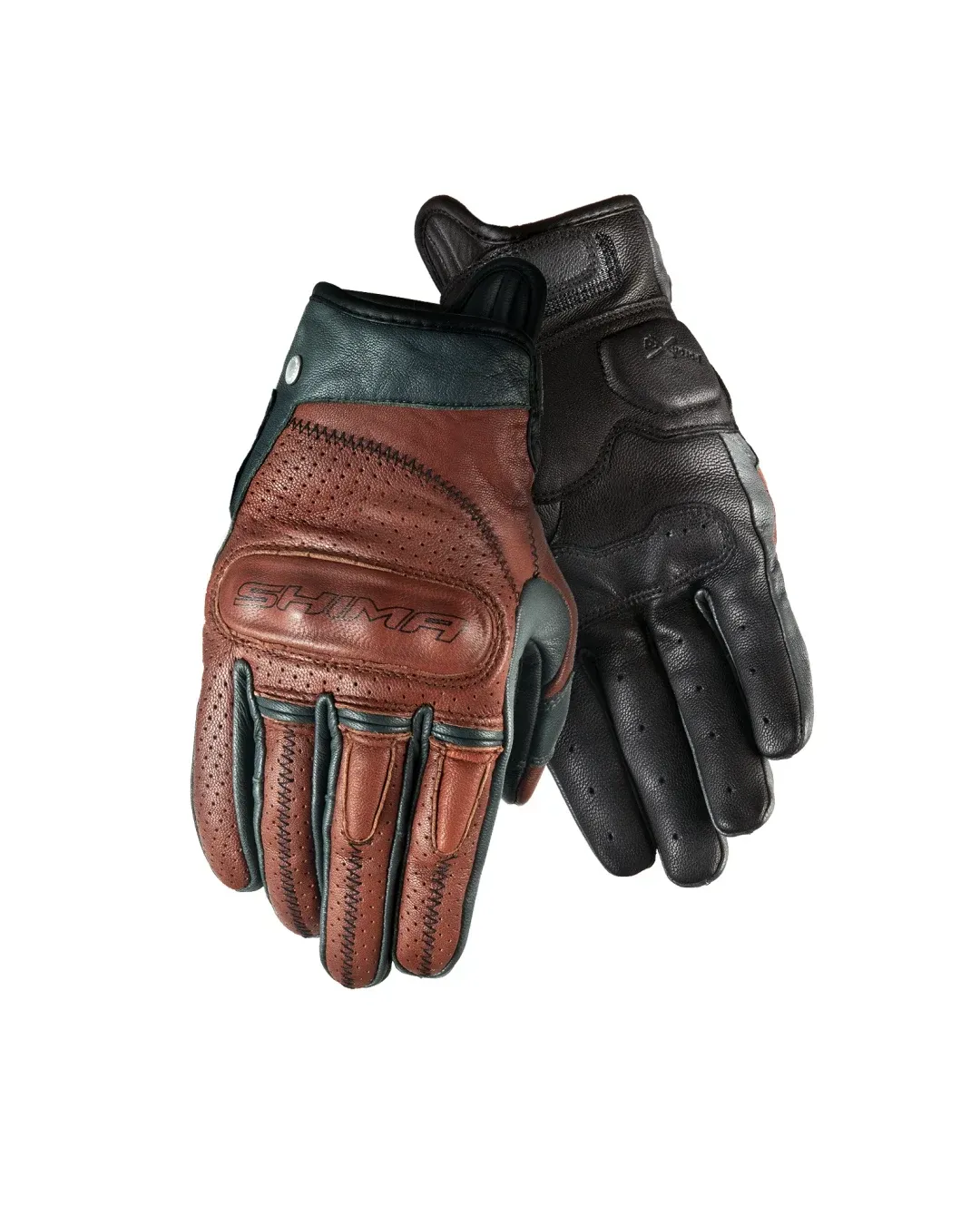 Мото ръкавици SHIMA CALIBER BLACK/BROWN/GRAY