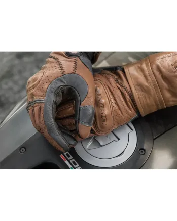 Мото ръкавици SHIMA CALIBER BLACK/BROWN/GRAY