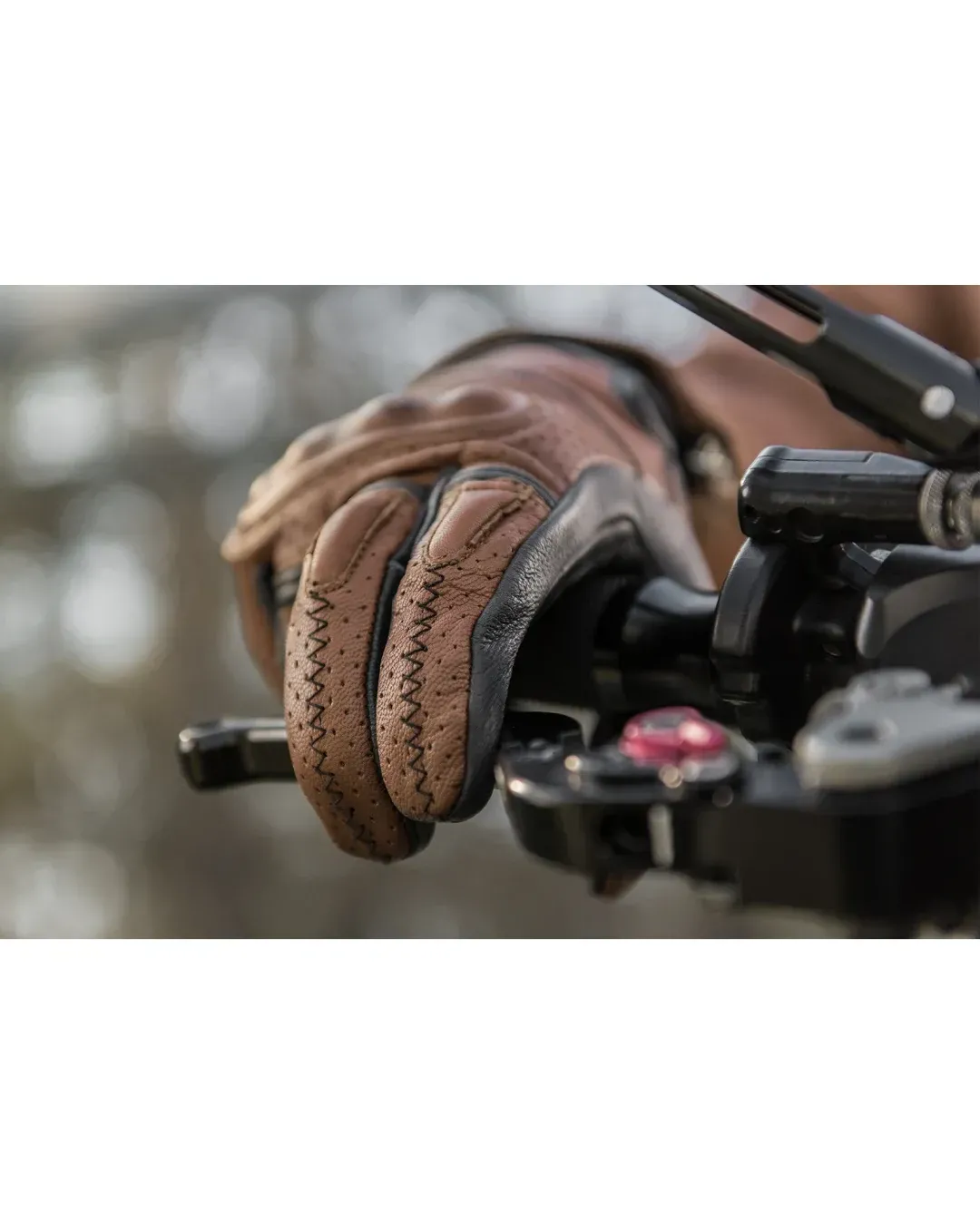 Мото ръкавици SHIMA CALIBER BLACK/BROWN/GRAY