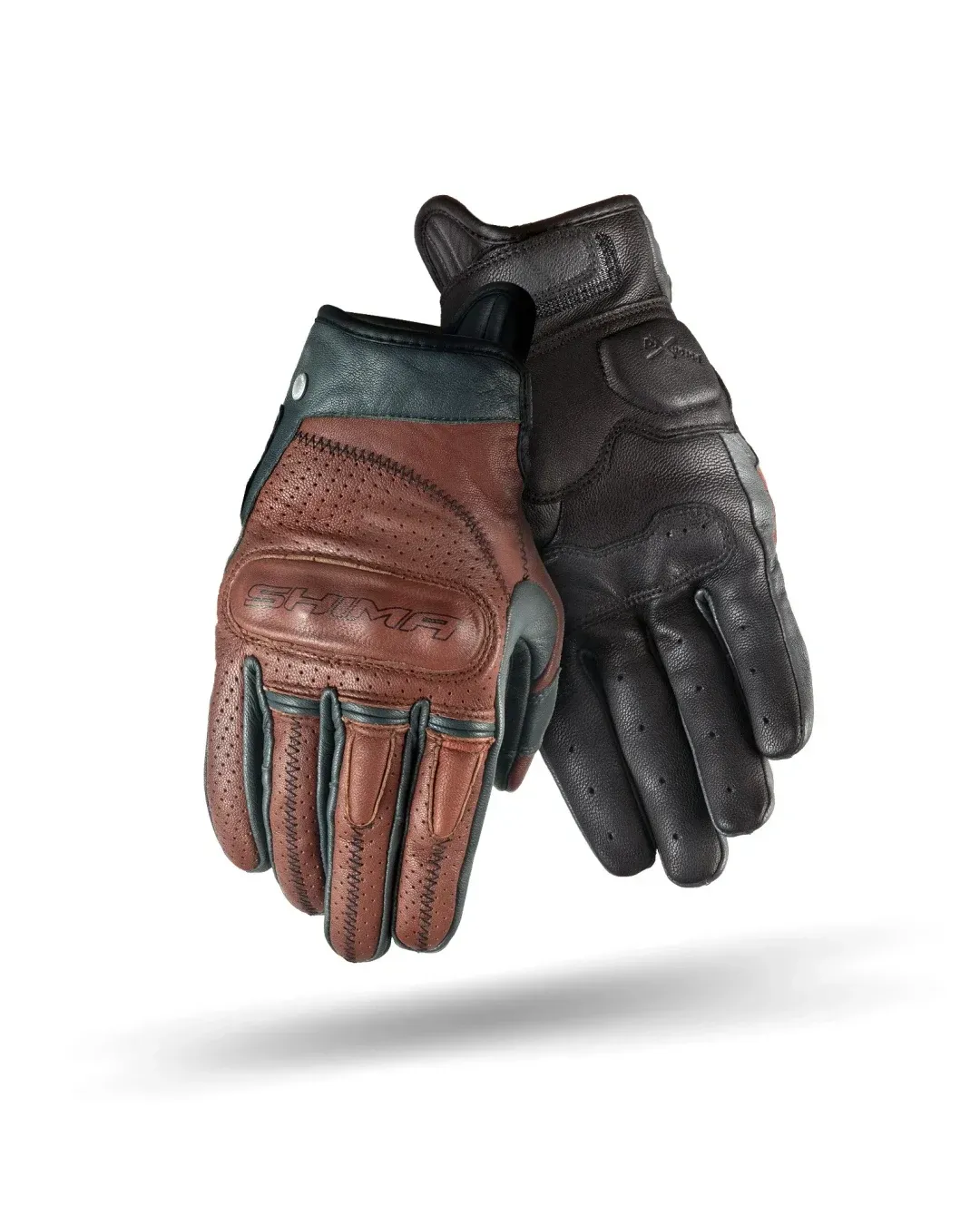 Мото ръкавици SHIMA CALIBER BLACK/BROWN/GRAY