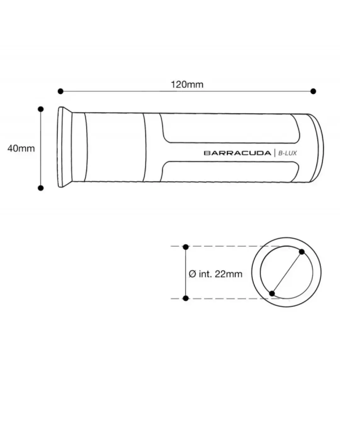 Мото ръкохватки BARRACUDA B-LUX RACING GRIPS SILVER