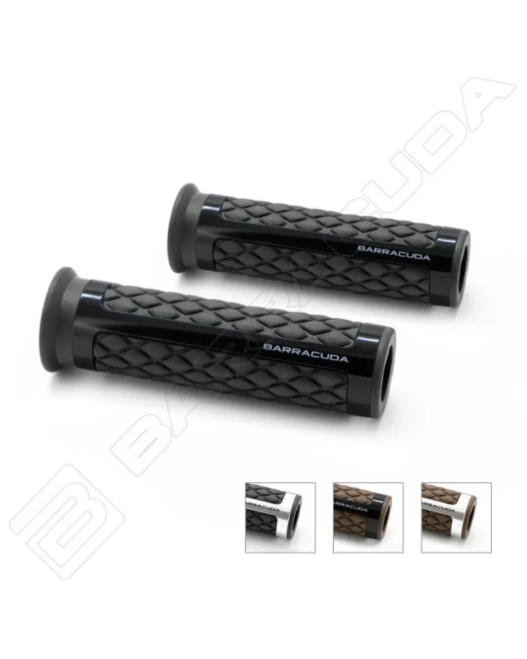 Мото ръкохватки BARRACUDA CLASSIC  BLACK  SILVER GRIPS