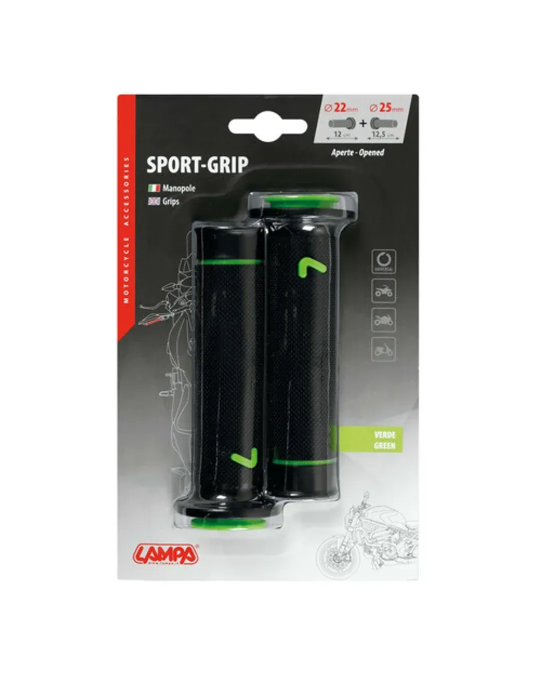 Мото ръкохватки Sport-Grip green 90582