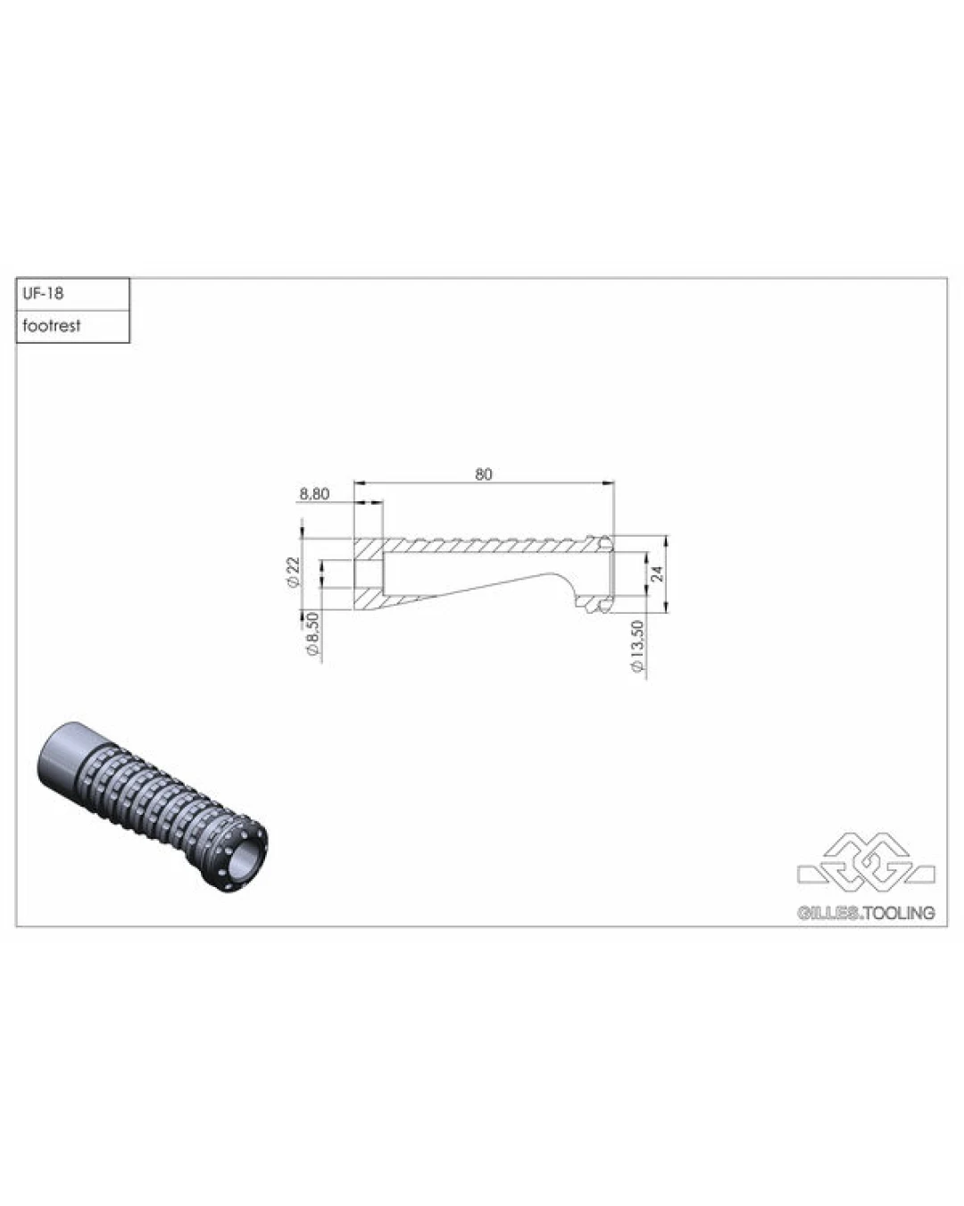 Мото степенки GILLES FOOTREST KIT RACE BK \\