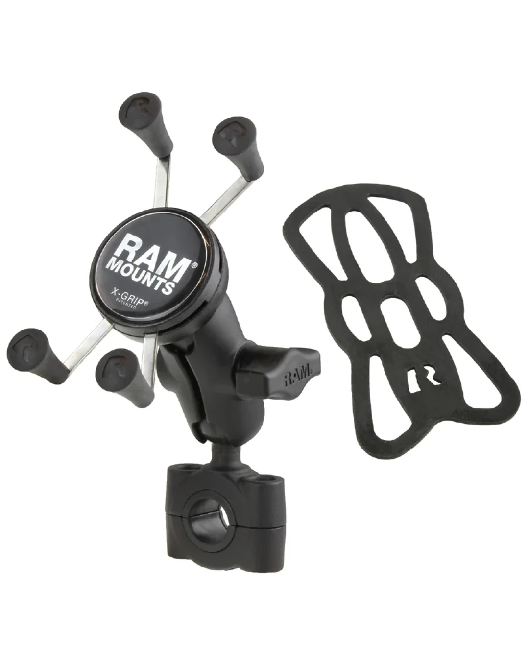 Мото стойка за телефон RAM-MOUNTS X-Grip RAM-B-408-75-1-A-UN7U с RAM Torque основа сраден размер за рейлинг, Размер B