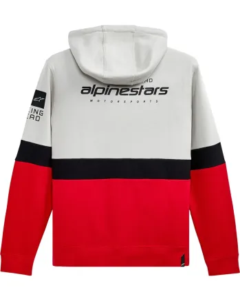 Мото суичър ALPINESTARS Position Zip Hoodie WHITE/RED/BLACK