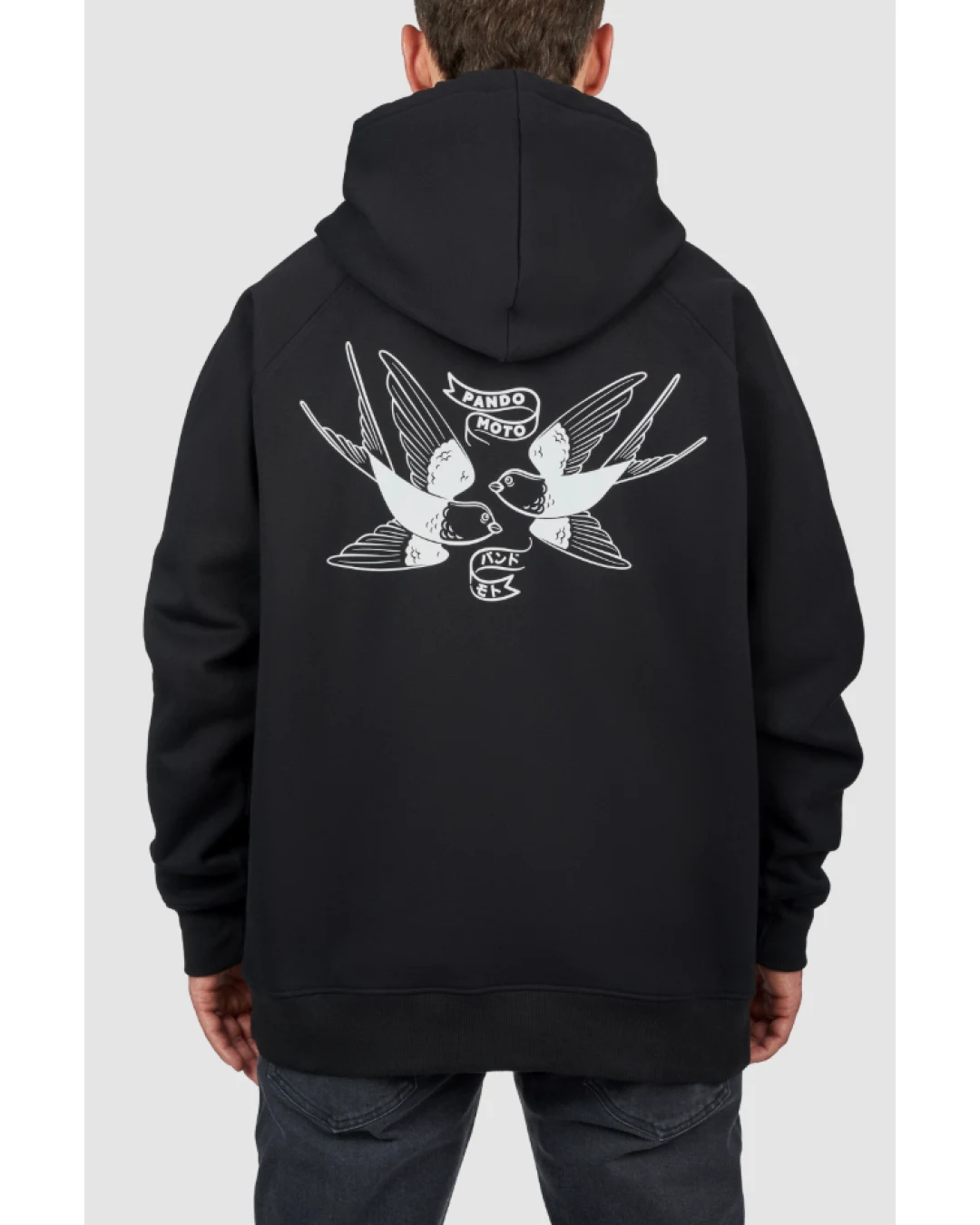 Мото суитшърт PANDO MOTO MAX TOKYO BLACK – Oversized