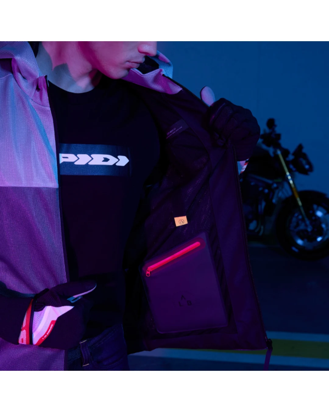 Мото суитшърт SPIDI HOODIE NET BLACK
