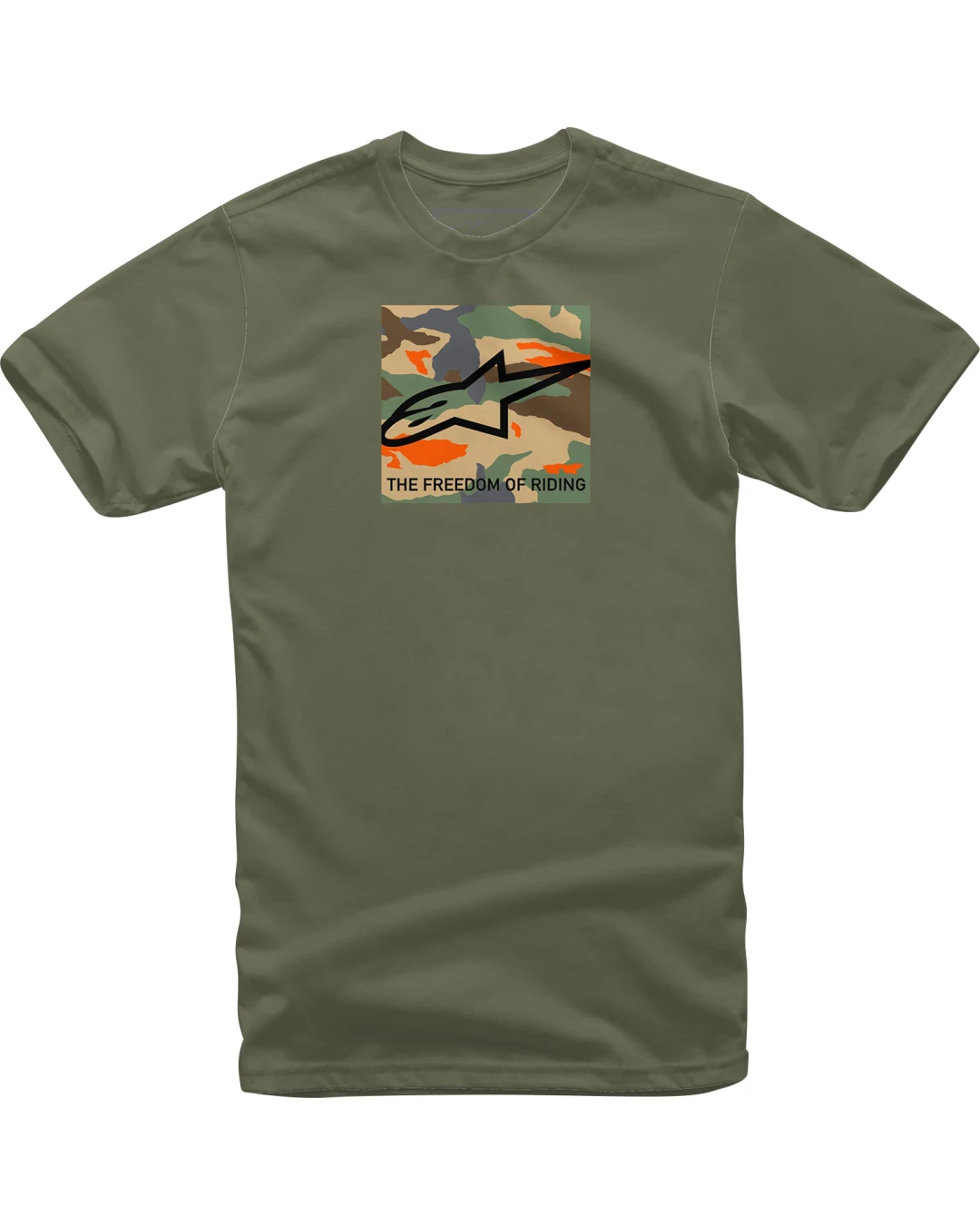 Мото тениска ALPINESTARS TEE FREE CAMO MILITARY