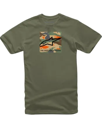 Мото тениска ALPINESTARS TEE FREE CAMO MILITARY