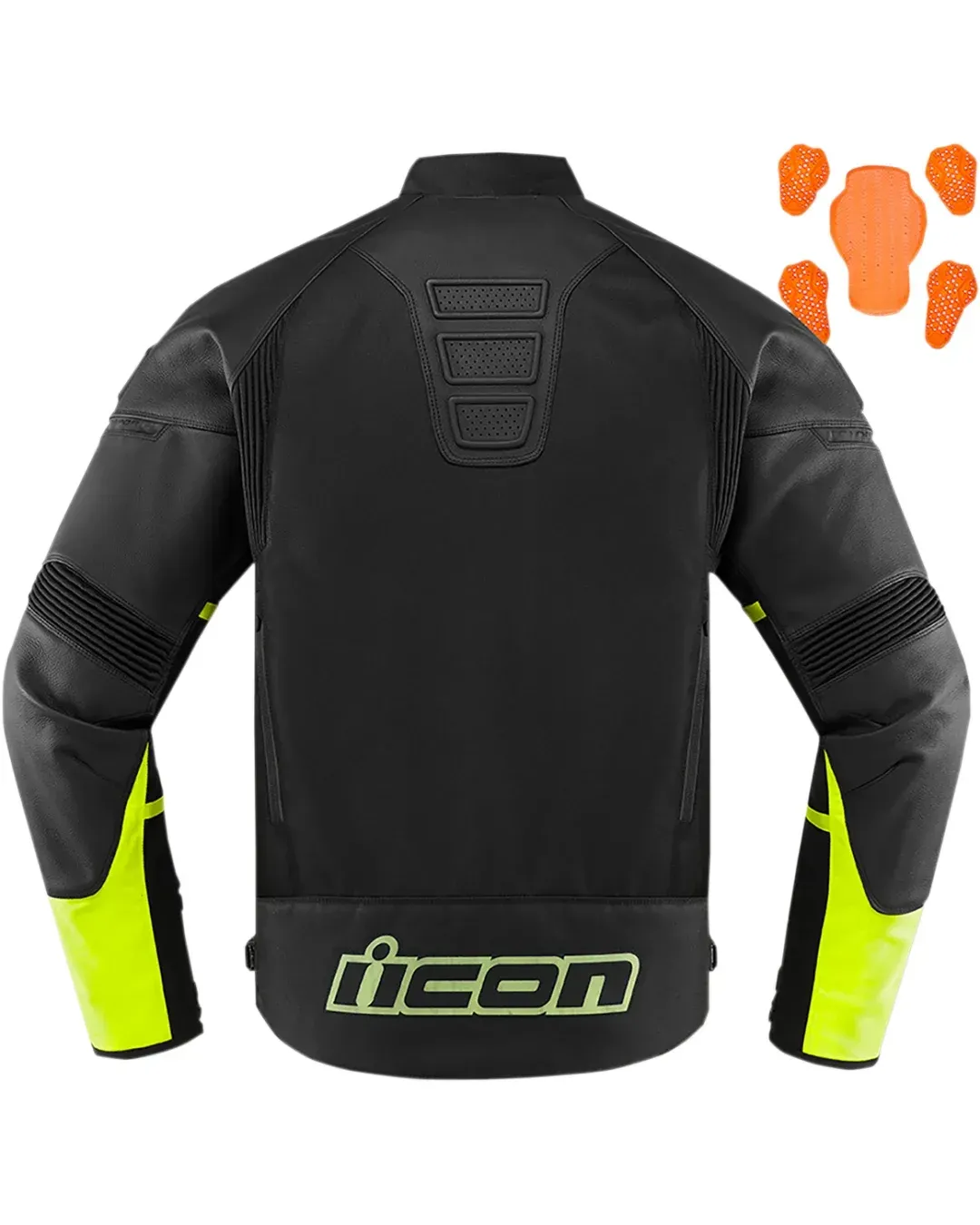 Мото яке ICON CONTRA2 LEATHER HI-VIZ