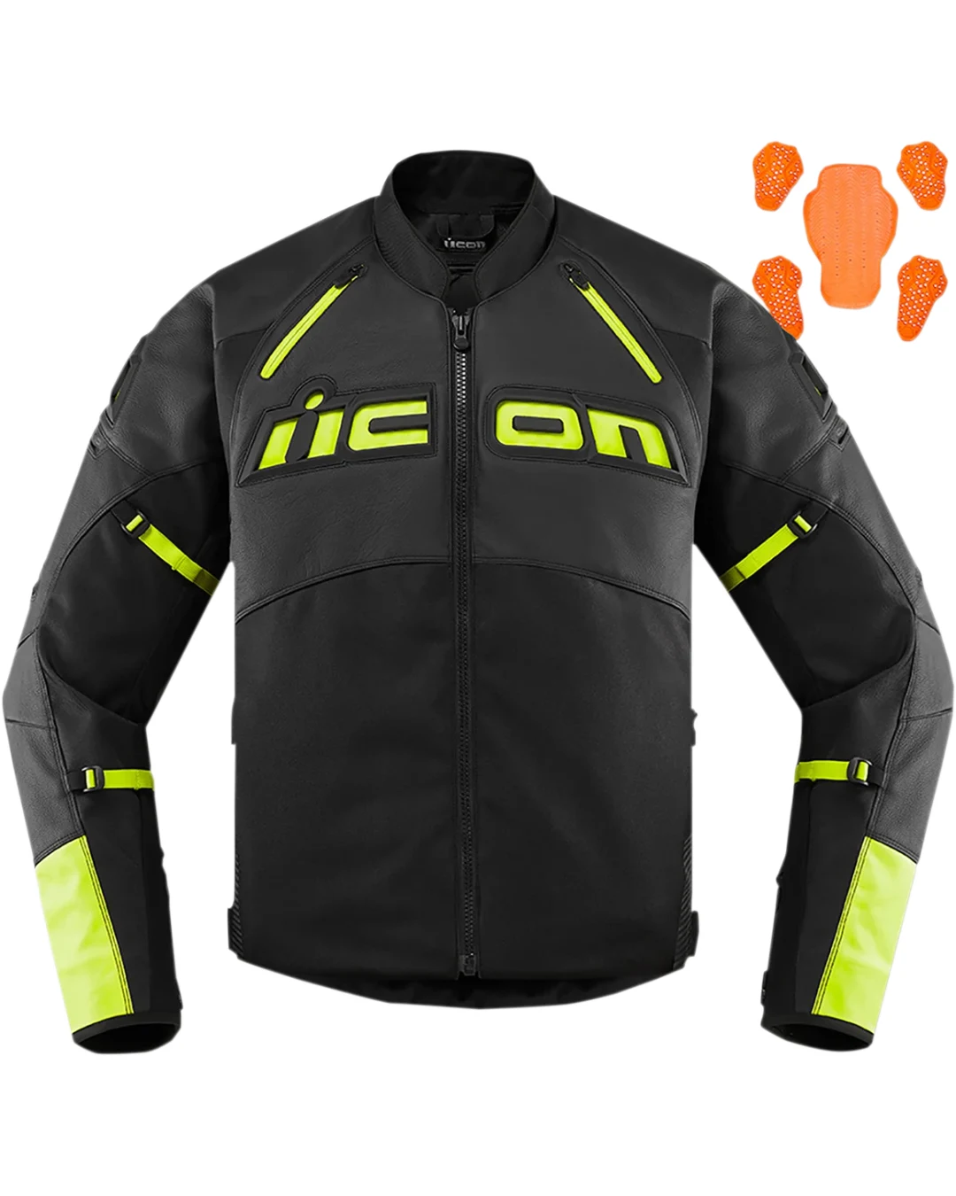 Мото яке ICON CONTRA2 LEATHER HI-VIZ
