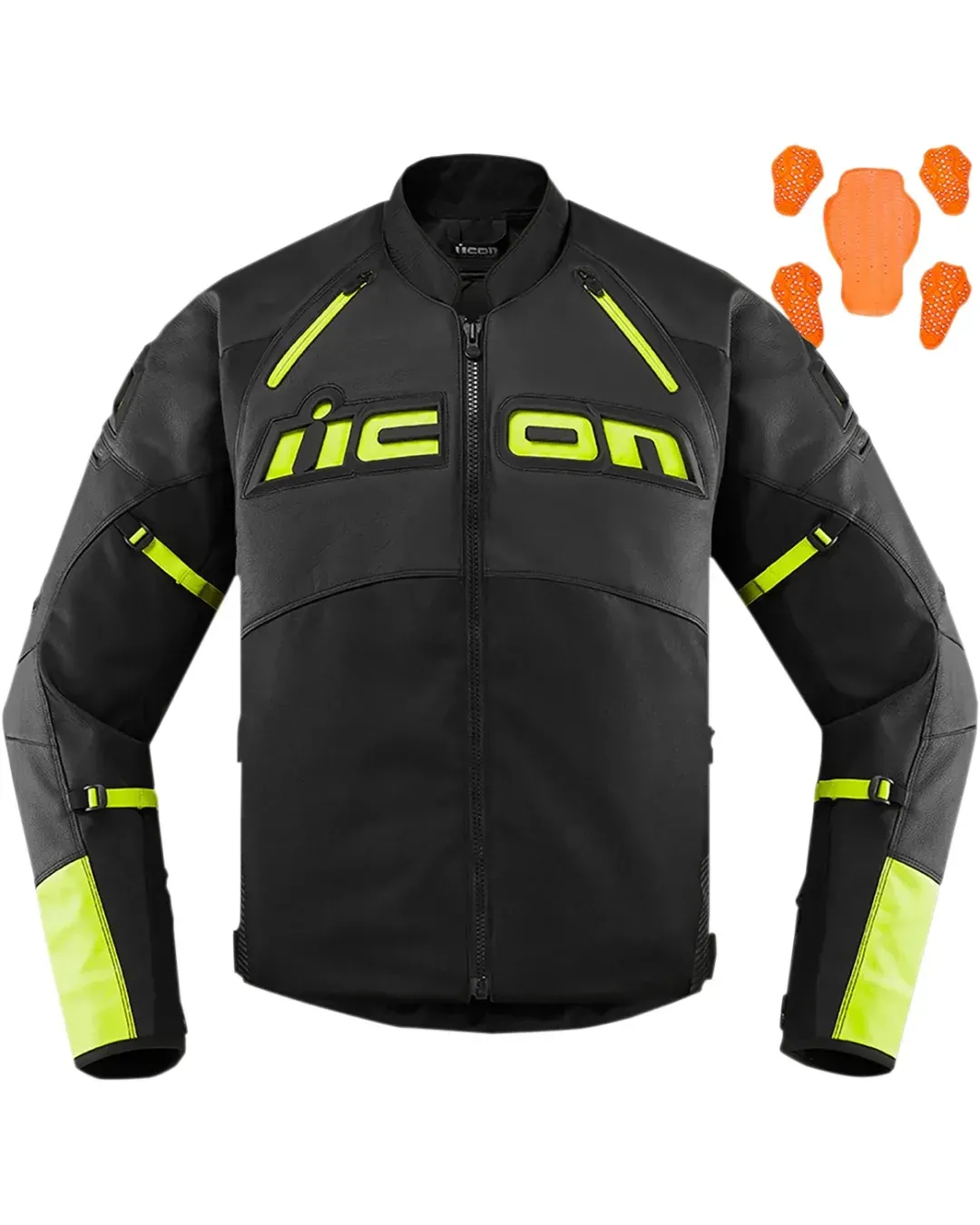 Мото яке ICON CONTRA2 LEATHER HI-VIZ