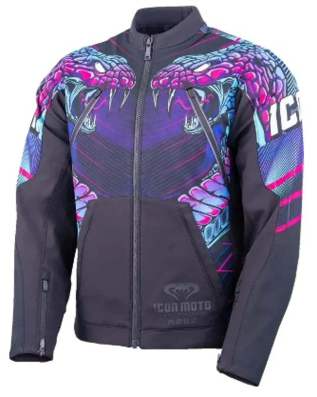 Мото яке ICON Synthwave Merc3 Lazer Cobra™ BK