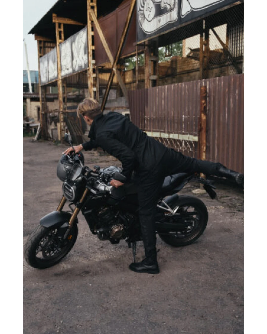 Мото яке PANDO MOTO M65 WP BLACK Slim-Fit Waterproof