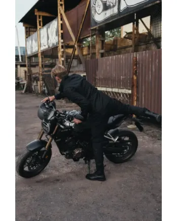 Мото яке PANDO MOTO M65 WP BLACK Slim-Fit Waterproof