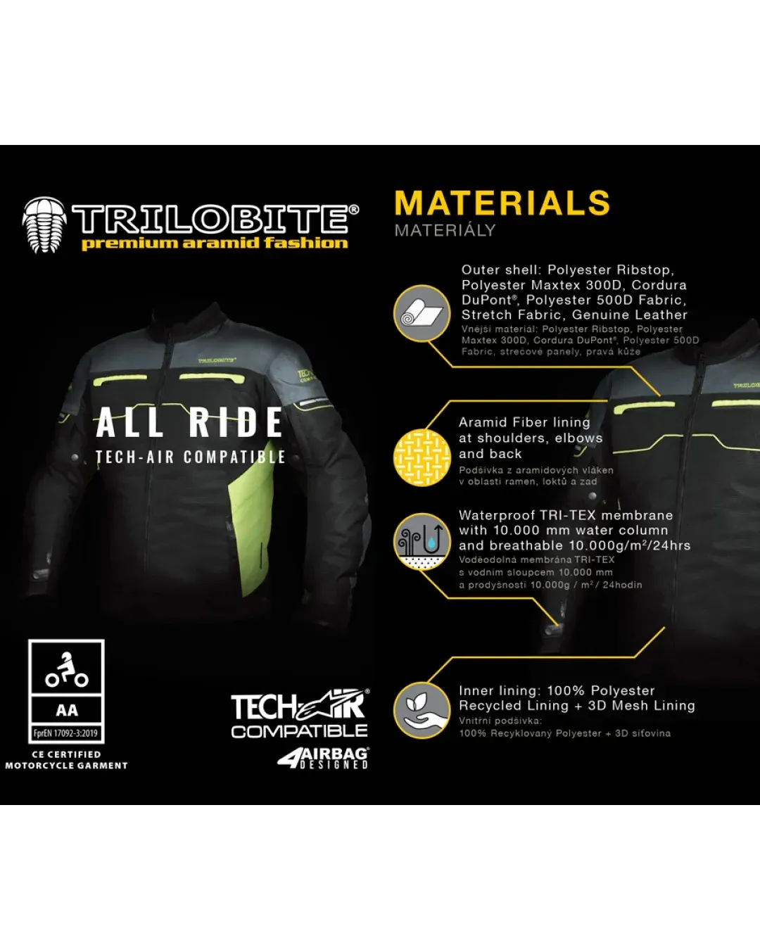 Мото яке TRILOBITE 2092 All ride Tech-Air black/camo