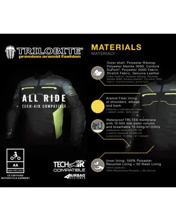 Мото яке TRILOBITE 2092 All ride Tech-Air black/camo