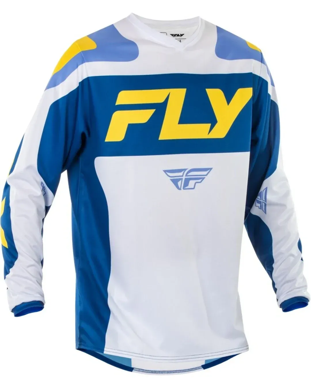 Мотокрос блуза FLY RACING F-16 Riding -White/Dark Blue/Yellow 2025