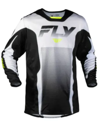 Мотокрос блуза FLY RACING Kinetic Fade - White/Black/Hi-Vis