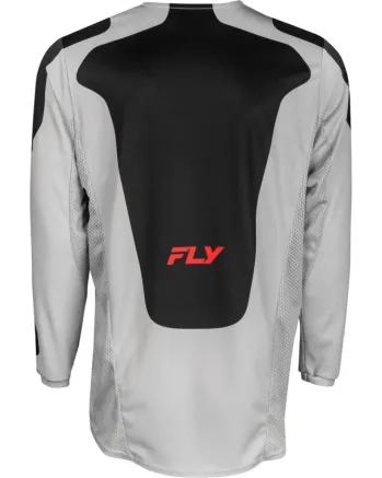 Мотокрос блуза FLY RACING Kinetic SYM-Light Grey/Red/Black 2025