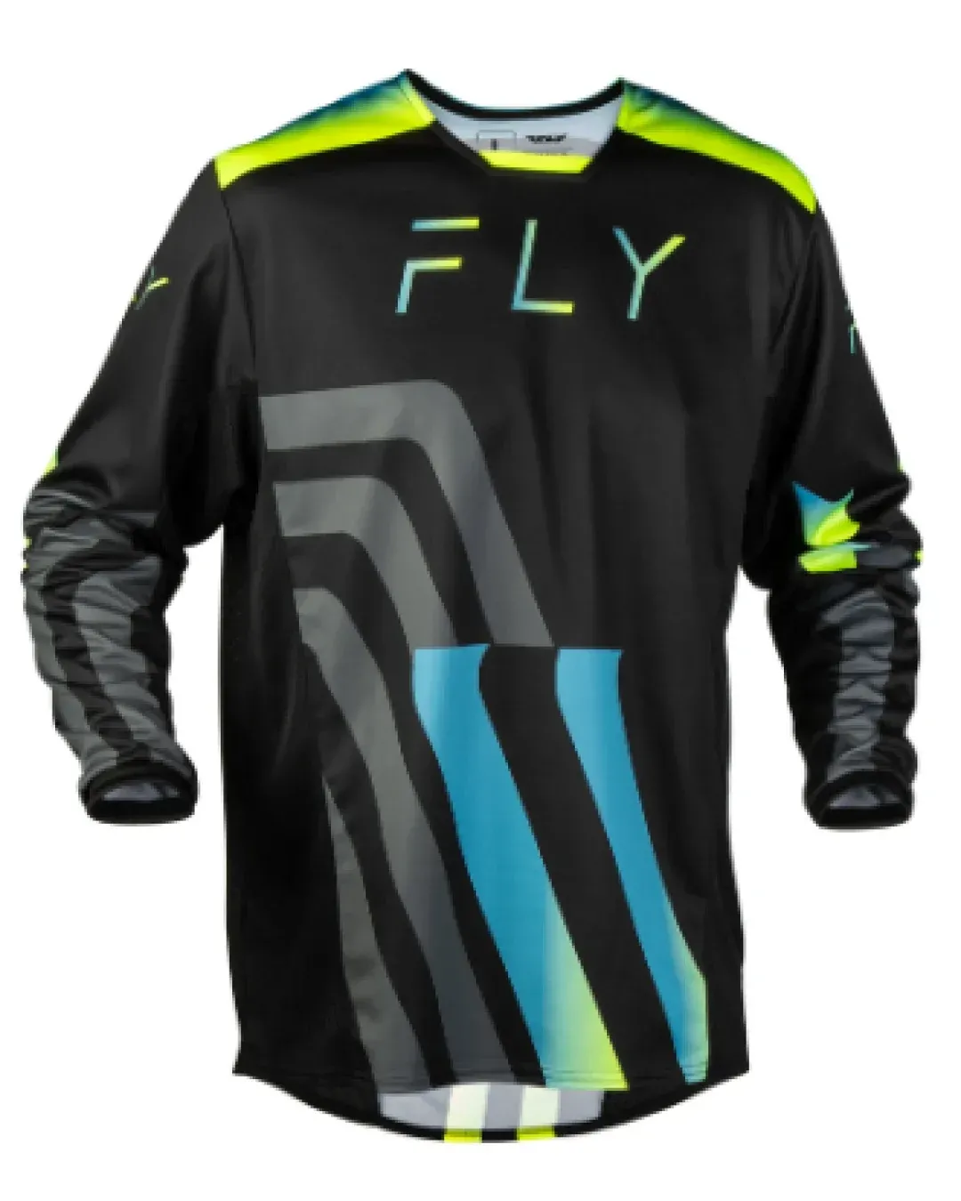 Мотокрос блуза FLY RACING Kinetic Volt Jersey - Black/Grey/Teal/Yellow