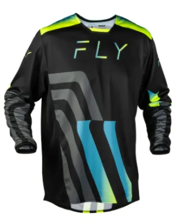 Мотокрос блуза FLY RACING Kinetic Volt Jersey - Black/Grey/Teal/Yellow