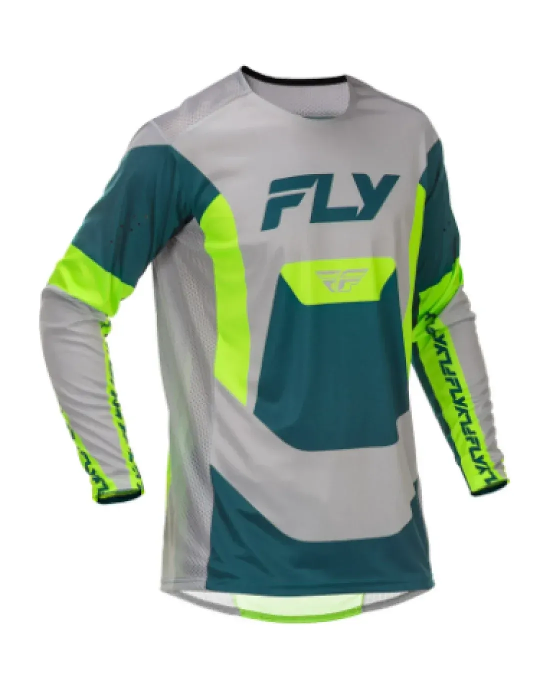Мотокрос блуза FLY RACING Lite- Grey/Lime/Teal