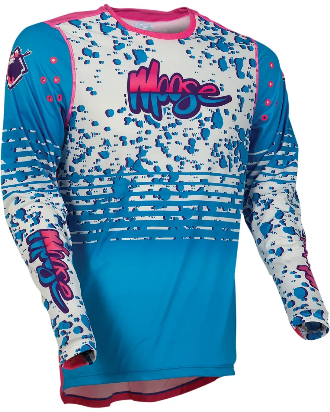 Мотокрос блуза MOOSE RACING AGROID WHITE/PINK/BLUE