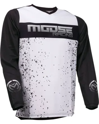 Мотокрос блуза MOOSE RACING QUALIFIER BLACK/WHITE