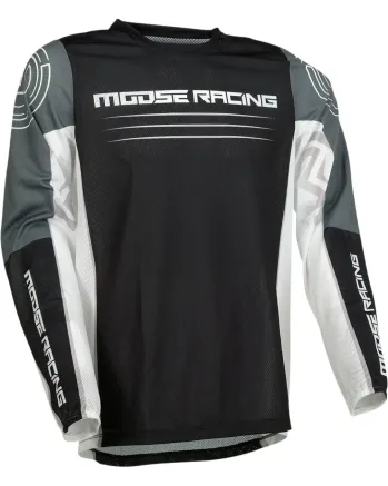 Мотокрос блуза MOOSE RACING SAHARA BLACK/WHITE