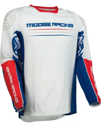 Мотокрос блуза MOOSE RACING SAHARA RED/WHITE/BLUE